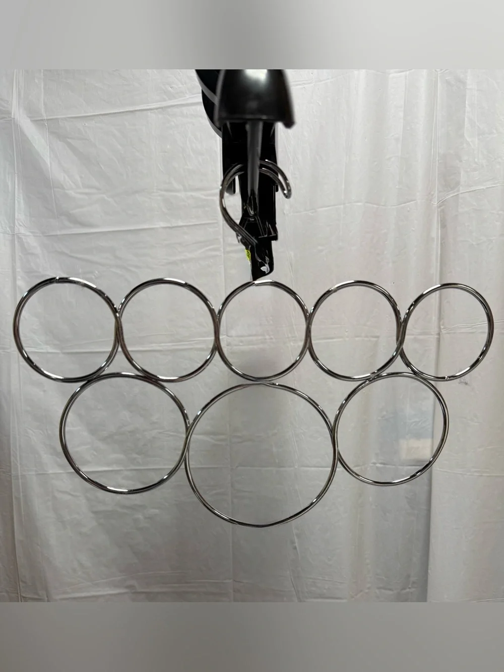 Chrome Multi Ring Scarf Belt Tie Closet Organizer Hanger